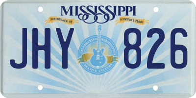 MS license plate JHY826