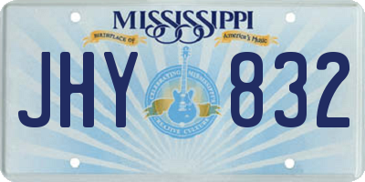 MS license plate JHY832