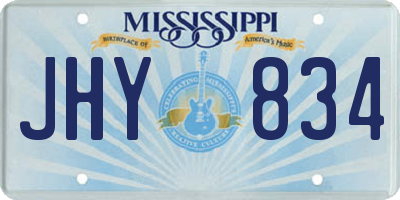 MS license plate JHY834