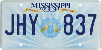 MS license plate JHY837