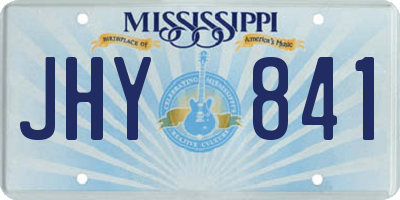 MS license plate JHY841