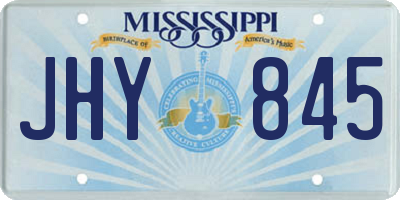 MS license plate JHY845