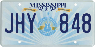 MS license plate JHY848