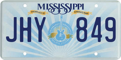 MS license plate JHY849