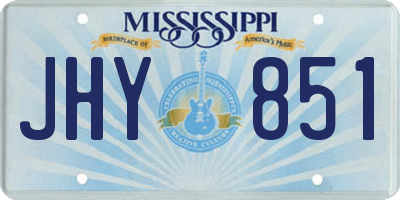 MS license plate JHY851
