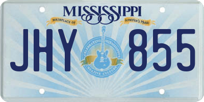 MS license plate JHY855