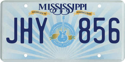 MS license plate JHY856