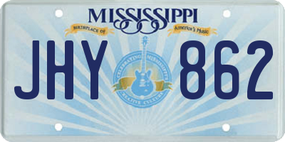 MS license plate JHY862