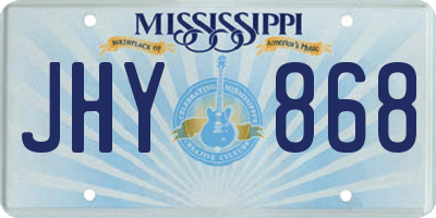 MS license plate JHY868