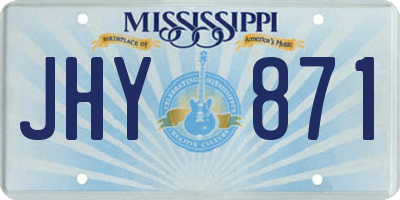 MS license plate JHY871