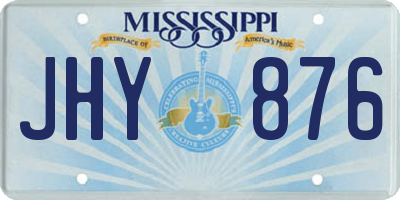 MS license plate JHY876