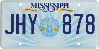 MS license plate JHY878