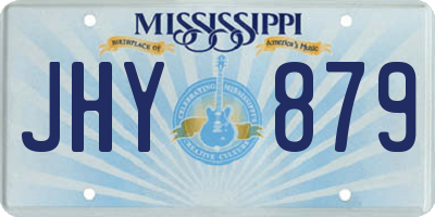 MS license plate JHY879