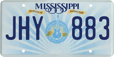 MS license plate JHY883