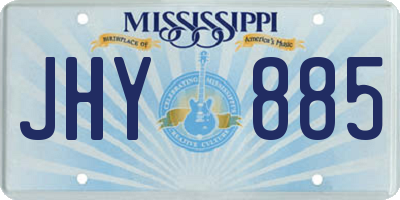 MS license plate JHY885