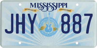 MS license plate JHY887