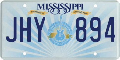 MS license plate JHY894