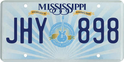 MS license plate JHY898