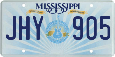 MS license plate JHY905