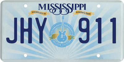 MS license plate JHY911