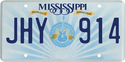 MS license plate JHY914