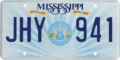MS license plate JHY941