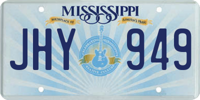 MS license plate JHY949