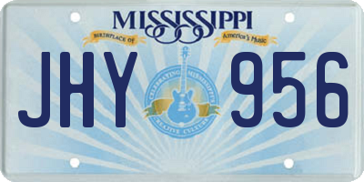 MS license plate JHY956