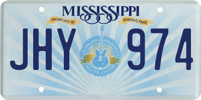 MS license plate JHY974