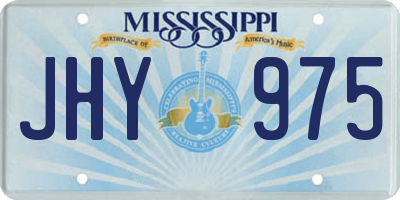 MS license plate JHY975