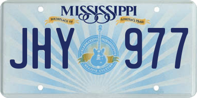 MS license plate JHY977
