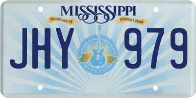 MS license plate JHY979