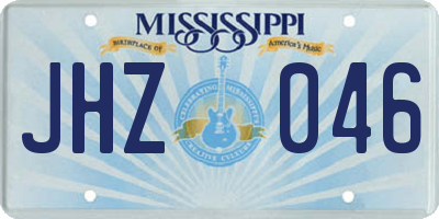 MS license plate JHZ046