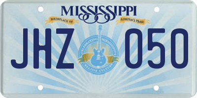 MS license plate JHZ050