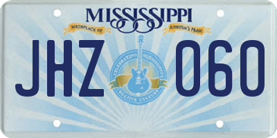 MS license plate JHZ060