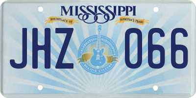 MS license plate JHZ066