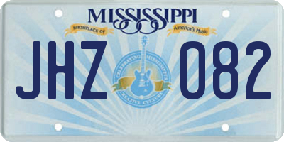 MS license plate JHZ082
