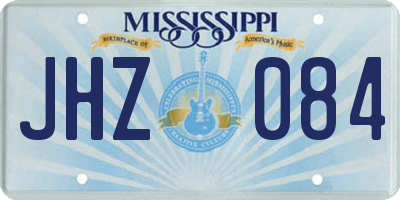 MS license plate JHZ084