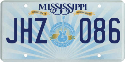 MS license plate JHZ086