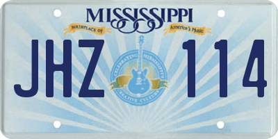 MS license plate JHZ114