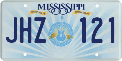 MS license plate JHZ121
