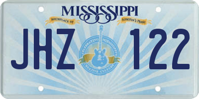 MS license plate JHZ122