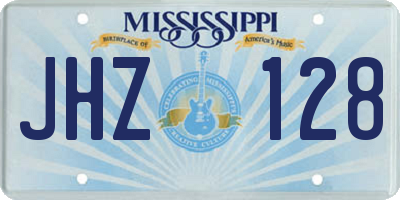 MS license plate JHZ128