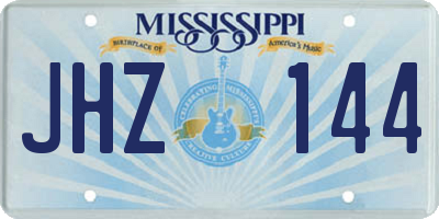 MS license plate JHZ144