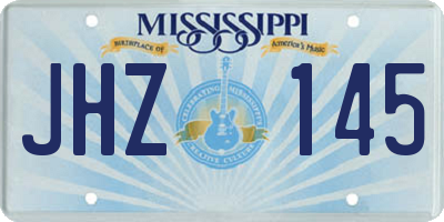 MS license plate JHZ145