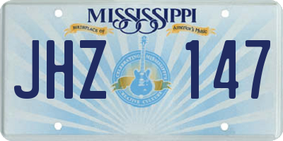 MS license plate JHZ147