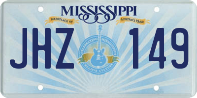 MS license plate JHZ149