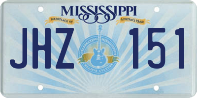 MS license plate JHZ151