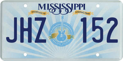 MS license plate JHZ152