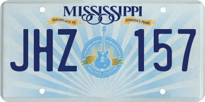 MS license plate JHZ157